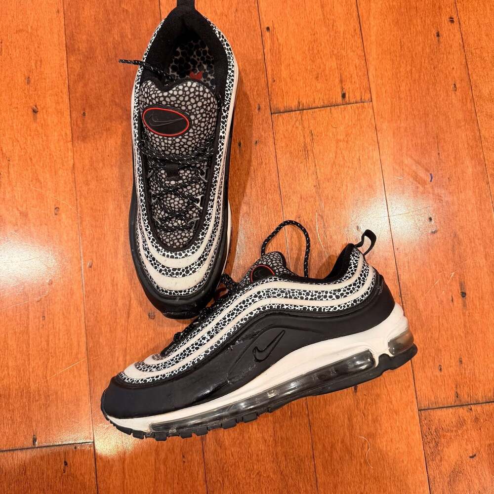Woman’s Nike Air Max 97 Safari Black White Sneakers
